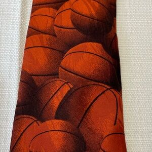 Ralph Marlin 1995 silk tie Basketball tie - vintage